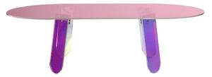 Průhledný konferenční stolek AMARO - vícebarevný
