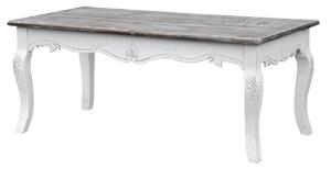 Rustikální konferenční stolek IZAURA - bílý / hnědý
