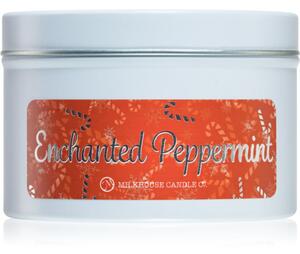Milkhouse Candle Co. Christmas Enchanted Peppermint vonná svíčka v plechovce 141 g
