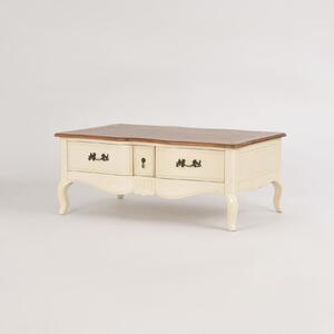 Konferenční stolek s úložným prostorem MARIJANA - slonová kost / medový