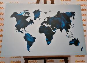 Obraz na korku mapa světa v designu vektorové grafiky