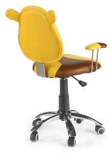 HALMAR KUBUS dětská židle žlutá/hnědá