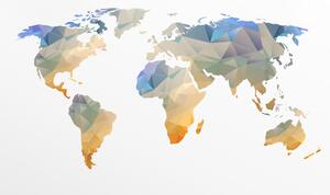 Obraz na korku polygonální mapa světa