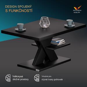 FurniGO Konferenční stolek Detroit 90x60x45cm - černý