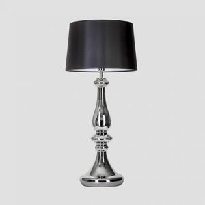 4concepts Luxusní stolní lampa LOUVRE PLATINUM Barva: Černo-bílá