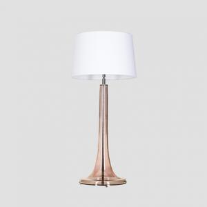 4concepts Luxusní stolní lampa LOZANNA TRANSPARENT COPPER Barva: Bílá