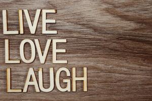 Obraz se slovy - Live Love Laugh