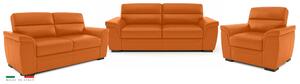 Kožená sedací souprava ROSSO II 3+2+1, oranžová (arancio 335)