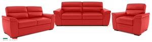 Kožená sedací souprava ROSSO II 3+2+1, červená (rosso 304)