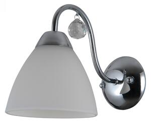 Italux WL-5643-1 nástěnná lampa Lugano 1x40W | E27 | IP20 - barva chromová/bílá