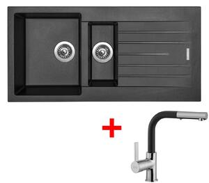 Set Sinks PERFECTO 1000.1 Metalblack + baterie ENIGMA S GR