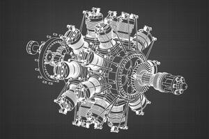 Obraz hvězdicový motor