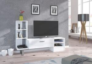 Televizní stolek York bílá/bílý lesk