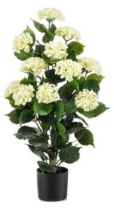 Umělá hortenzie 90 cm s UV ochranou - Bílá