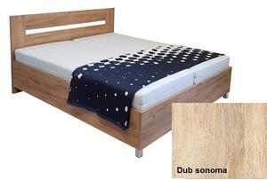 Lux postel zvýšená s úložným prostorem a matracemi 180cm Dub sonoma 180 x 200cm