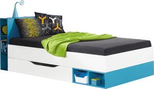 Dětská postel Mobi MO18 Zvolte barevné provedení: bílá lux - tyrkys