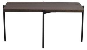 Hnědý jasanový konferenční stolek Rowico Sehram M, 95 cm