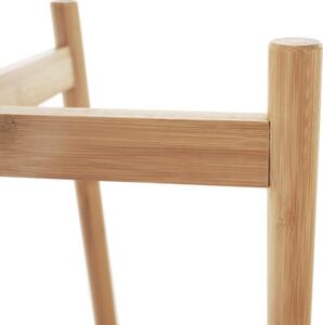 Příruční stolek s odnímatelnou tácem, bílá / přírodní, KABRA