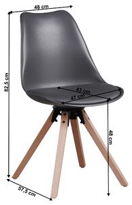 TEMPO Stylová otočná židle, tmavě šedá , ETOSA