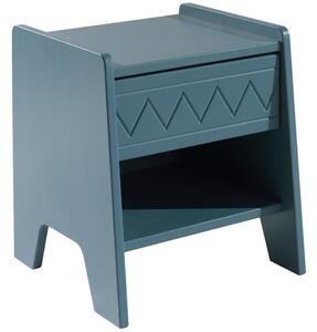 Modrý lakovaný noční stolek Vipack Wynnie 40 x 40 cm