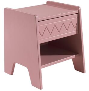 Růžový lakovaný noční stolek Vipack Wynnie 40 x 40 cm