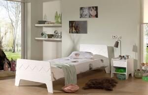 Bílý lakovaný noční stolek Vipack Wynnie 40 x 40 cm