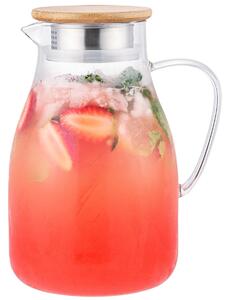 4Home Skleněný džbán s víčkem Bamboo Hot&Cool, 1,7 l