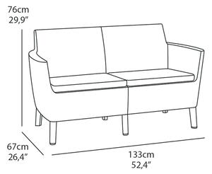 4SET nábytku NANTES grafit Exteriér | Zahradní sedací sestavy