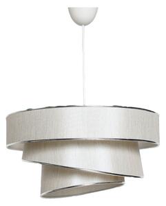 Závěsné svítidlo v krémovo-stříbrné barvě s textilním stínidlem ø 40 cm Couper – Opviq lights