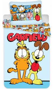 Ložní povlečení do dětské postýlky kocour Garfield - 100% bavlna - 40 x 60 + 100 x 135 cm