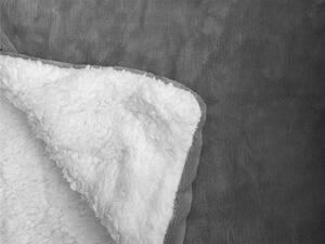 Luxusní tmavě šedá beránková deka z mikroplyše, 150x200 cm