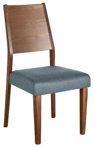 Sada 2 dřevěných jídelních židlí šedé ELMIRA