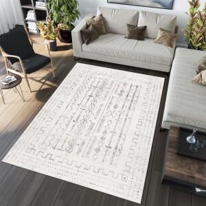 Makro Abra Moderní kusový koberec GRACE 3470A krémový světle šedý Rozměr: 80x150 cm