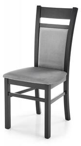 Jídelní židle GERARD 2 – masiv, látka, více barev Bílá / šedá