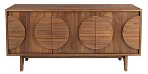 Hnědá nízká komoda v dekoru ořechu 120x58 cm Groove – Zuiver