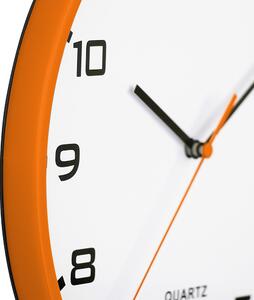 Designové plastové hodiny Magit - oranžové