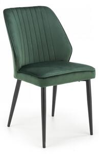 Jídelní židle HANKO –⁠ kov/látka, zelená