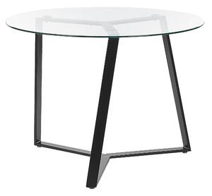Jídelní stůl KEBRI Černá 100 cm 100 cm Bezpečnostní sklo