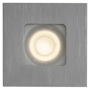 Sada 6 moderních zapuštěných bodových svítidel Gunmetal Square IP44 - Qure