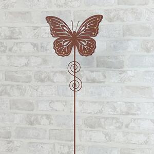 Zahradní zápich kovový motýl 100 cm