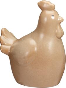 Dekorace porcelánová slepice 10,3 x 7 x 12 cm hnědá