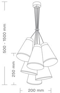 KANDELA - Závěsná lampa SIERRA HL-6