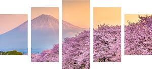 5-dílný obraz nádherné Japonsko