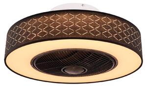 Rosario LED stropní ventilátor, černý-zlatý