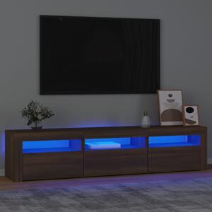 TV skříňka s LED osvětlením hnědý dub 180x35x40 cm