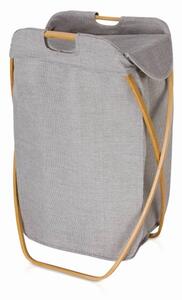 MÖVE Koš na prádlo s víkem BAMBOO grey