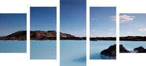 5-dílný obraz modrá laguna
