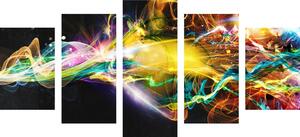 5-dílný obraz exploze barev