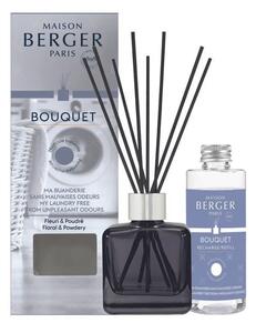 Maison Berger Paris Aroma difuzér Cube + náplň Proti zápachu z prádelny – Květinová vůně 100 ml