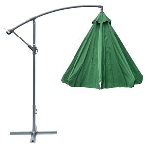 Slunečník boční BARCELONA zelený waterproof Exteriér | Zahradní stínění | Slunečníky